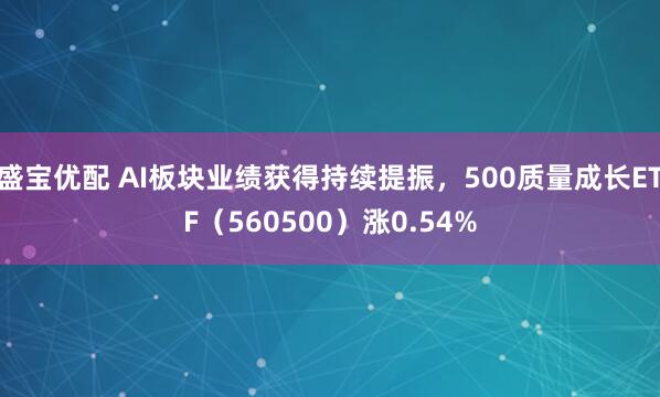 盛宝优配 AI板块业绩获得持续提振，500质量成长ETF（560500）涨0.54%