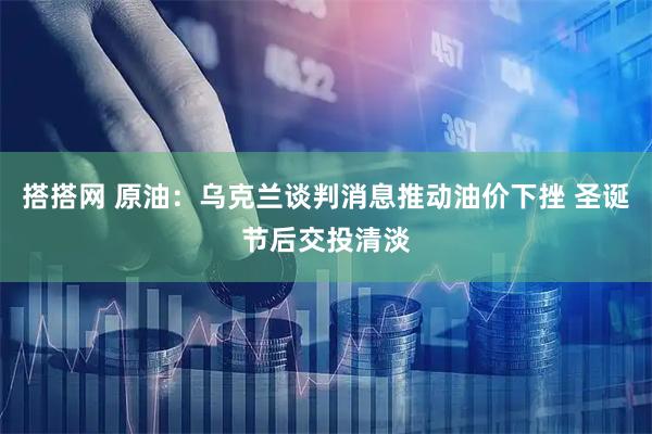搭搭网 原油：乌克兰谈判消息推动油价下挫 圣诞节后交投清淡