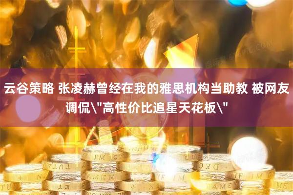 云谷策略 张凌赫曾经在我的雅思机构当助教 被网友调侃＂高性价比追星天花板＂